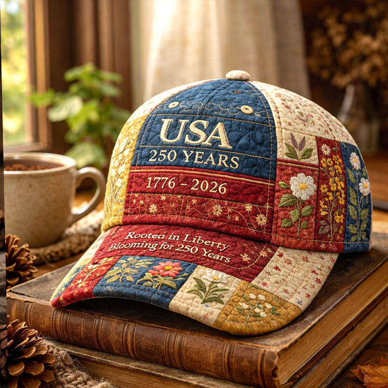 USA 250 Years 1776 2026 Rooted In Liberty Hat Blooming For 250 Years Baseball Cap