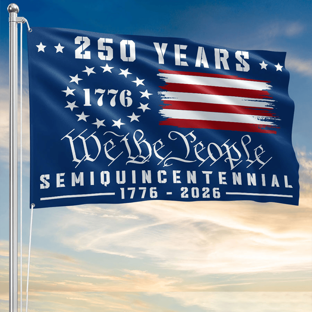 USA 250 Years 1776 2026 Semiquincentennial Flag We The People Flag Gifts For Patriotic Dad