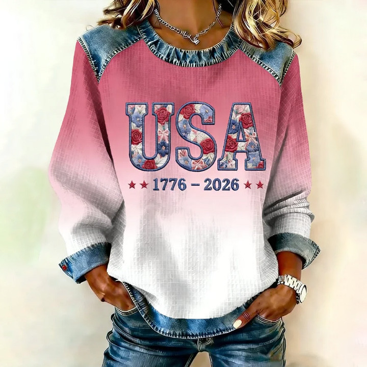 USA 250 Years 1776 2026 Semiquincentennial Sweasthirt July 4th Apparel Cool Gift For Her