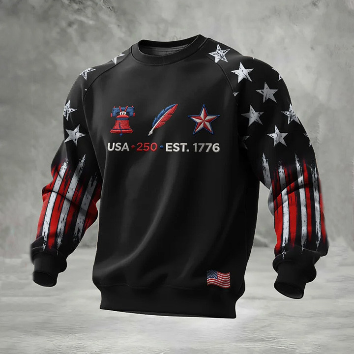 USA 250 Years 1776 2026 Sweatshirt American Patriot Clothing America's Birthday Merch