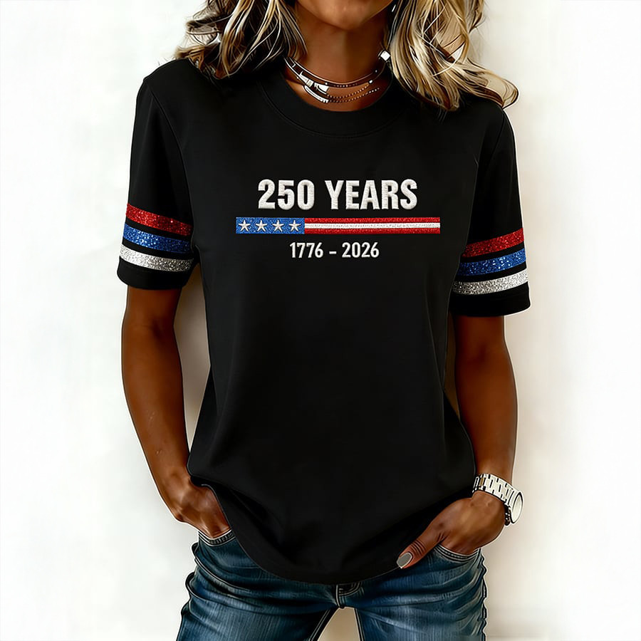 USA 250 Years 1776 2026 T-Shirt Best 4th Of July Clothing Patriotic Wife Gifts