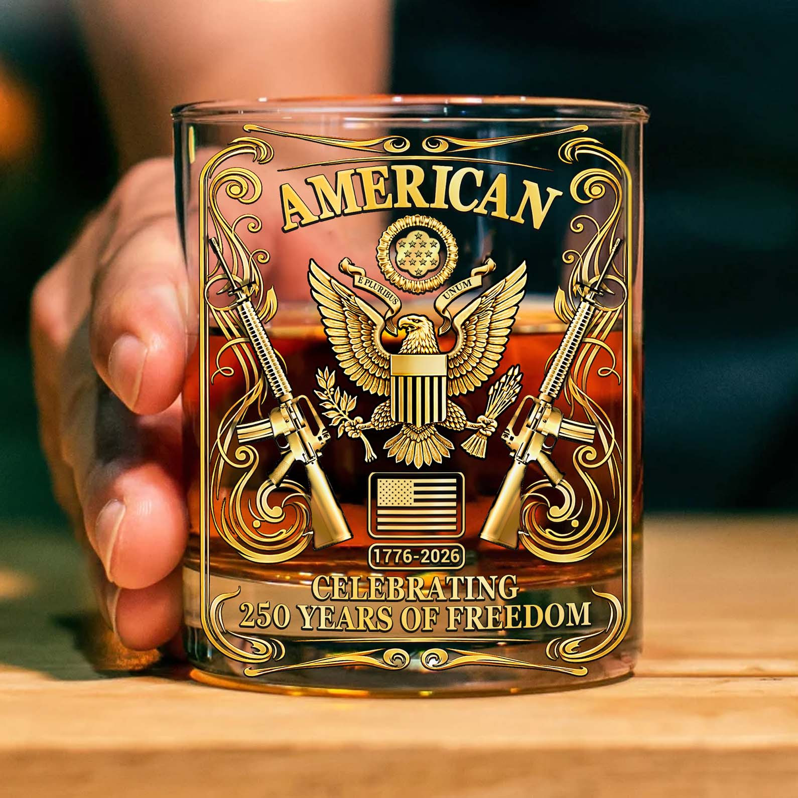 Usa 250 Years Anniversary Whiskey Glass 250th Anniversary Military Whiskey Glass Patriotic Whiskey Glass