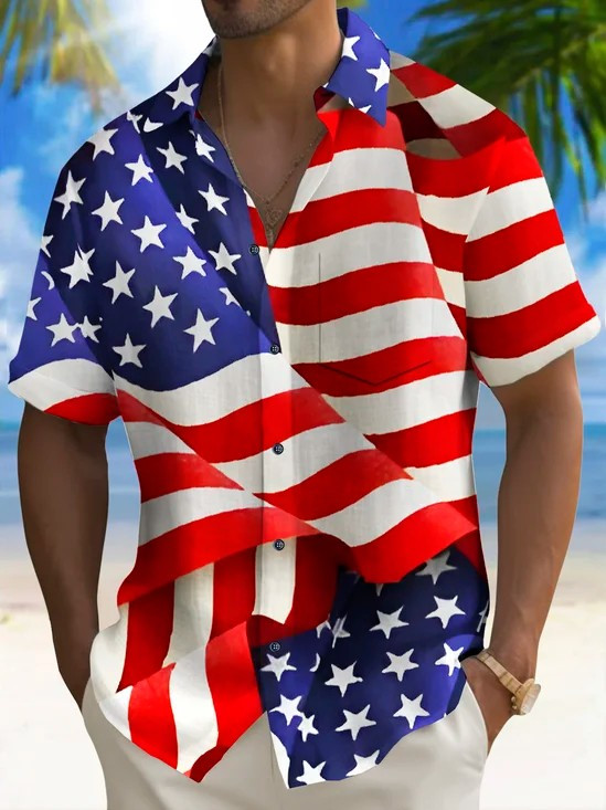 USA 250 Years Of America Hawaiian Button Shirt Semiquincentennial Apparel Gift For Dad