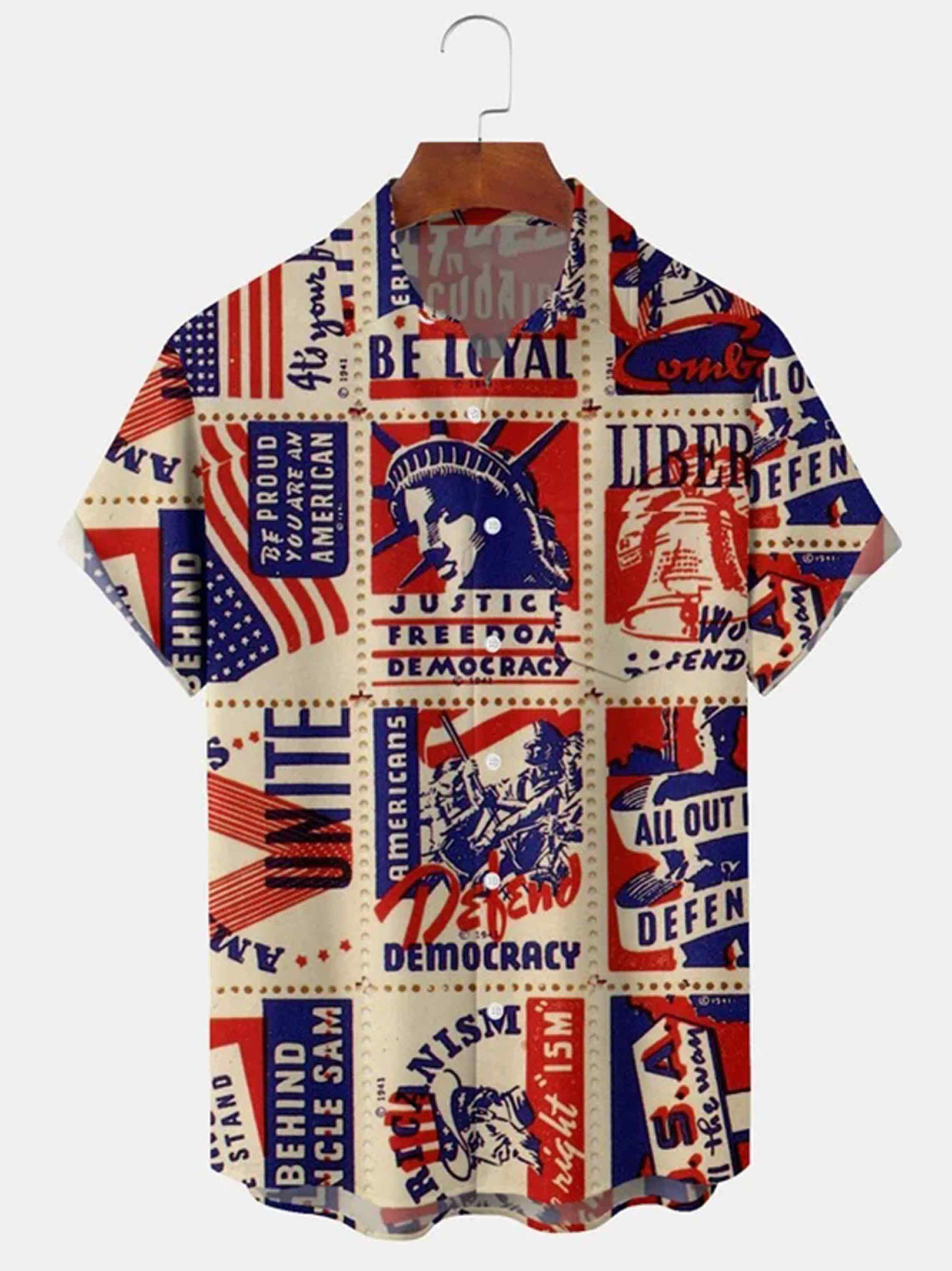 USA 250 Years Of Defending Liberty Button Shirt America's Birthday Apparel Gift For Husband