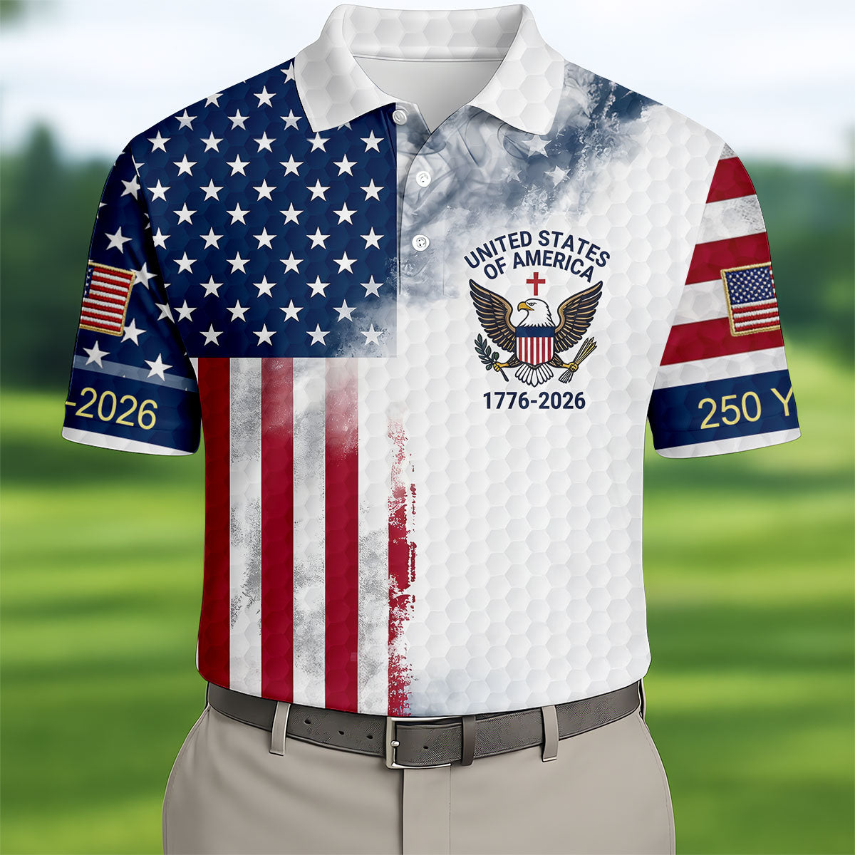 USA 250 Years Of Defending Liberty Polo Shirt 1776 2026 Merch Gifts For Brother