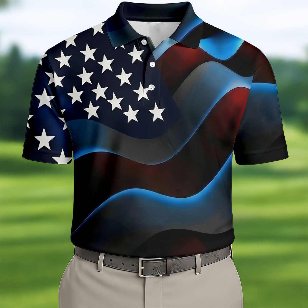 USA 250 Years Of Defending Liberty Polo Shirt American Flag Patriotic Merch Gifts For Men