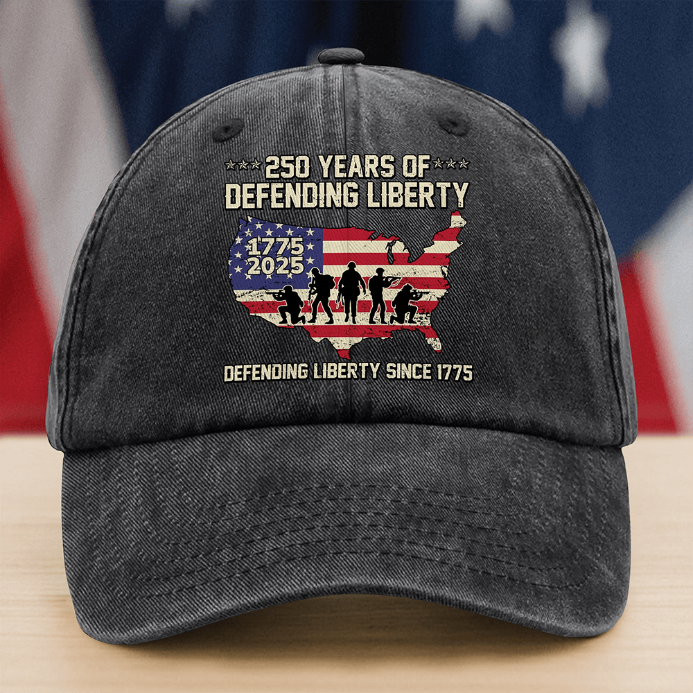 USA 250 Years Of Defending Liberty Since 1775 Hat America's 250Th Birthday Baseball Cap