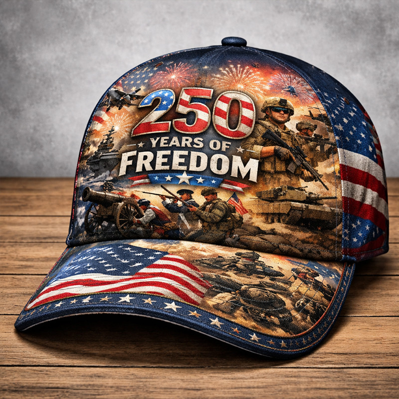 USA 250 Years Of Freedom 1776 2026 Hat Best 4Th Of July Merch Patriotic Gift For Him