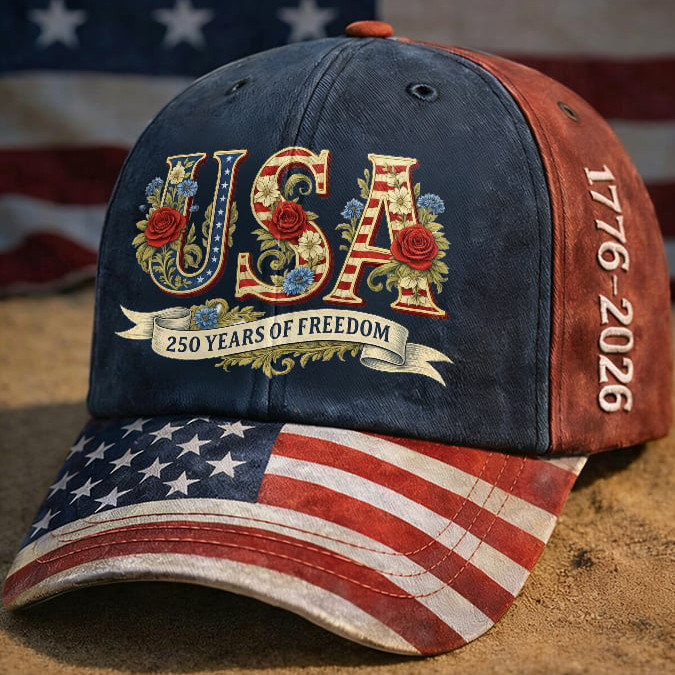 USA 250 Years Of Freedom 1776 2026 Hat Independence Day Baseball Cap Gift Idea