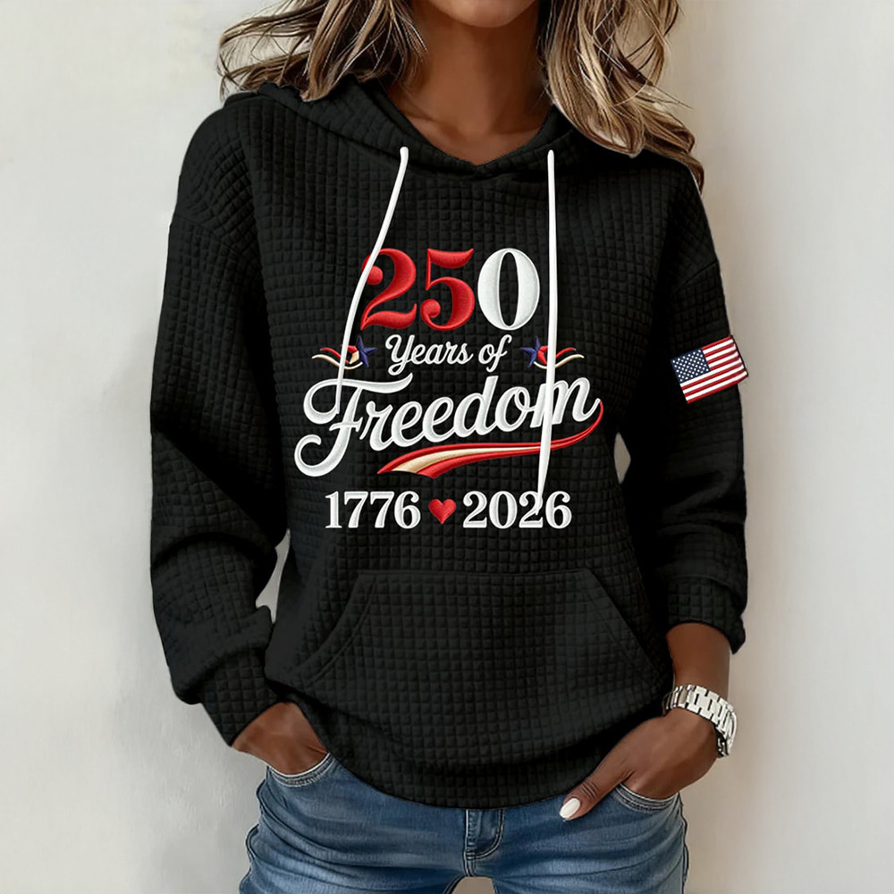 USA 250 Years Of Freedom 1776 2026 Hoodie 4th Of July Merch America's Bithday Hoodie
