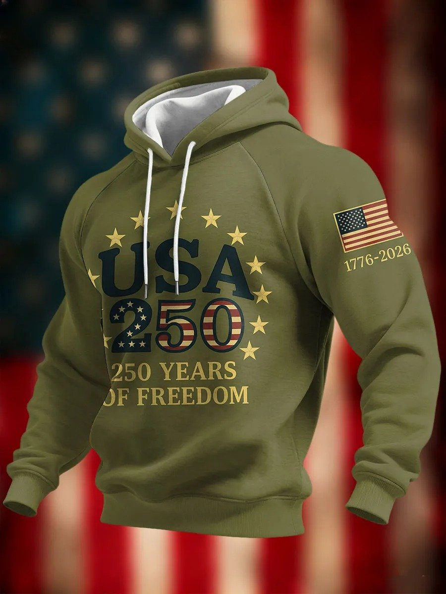 USA 250 Years Of Freedom 1776 2026 Hoodie American Flag Hoodie Best Gifts For Men