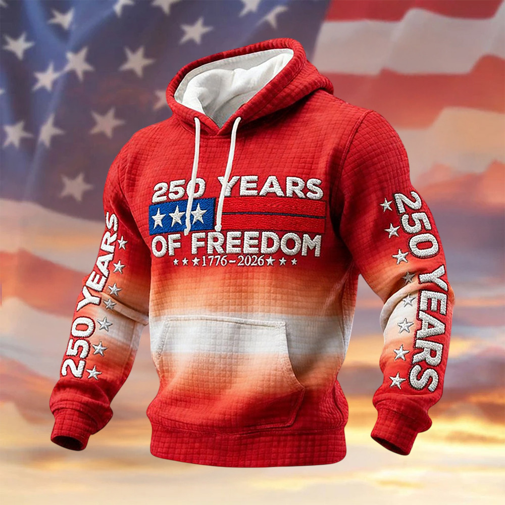 USA 250 Years Of Freedom 1776 2026 Hoodie Fourth Of July Apparel 4th Of July Gift