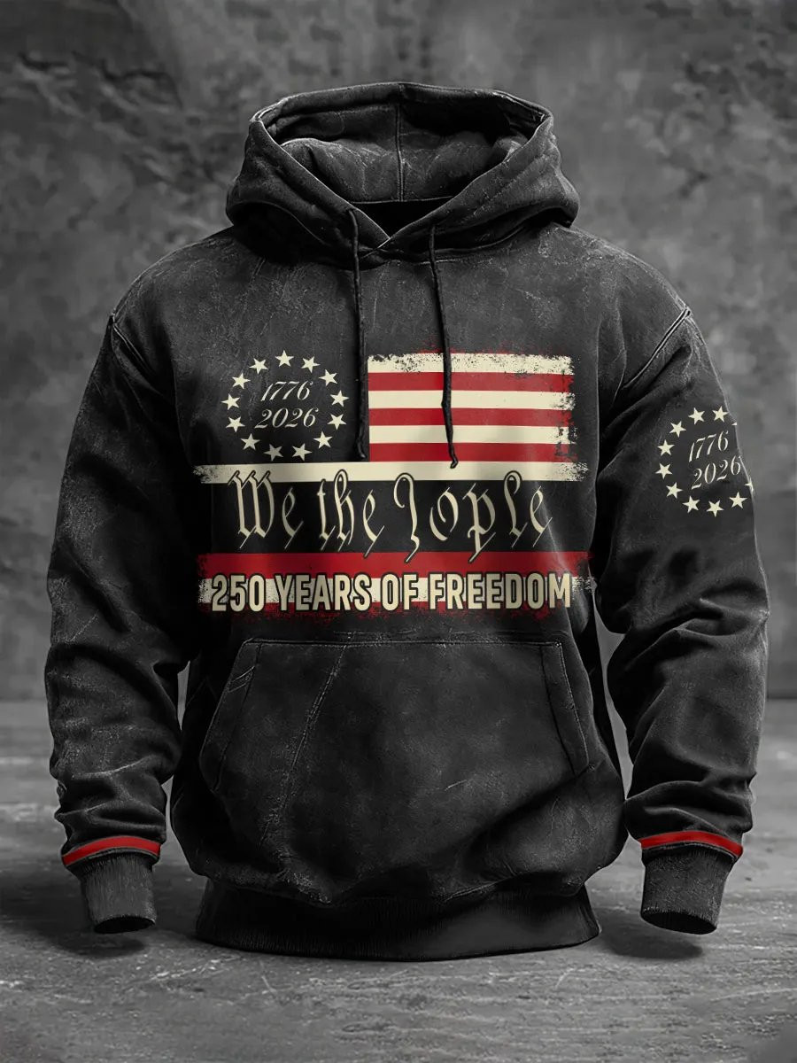 USA 250 Years Of Freedom 1776 2026 Hoodie Patriotic Apparel Gift Ideas For Boyfriend