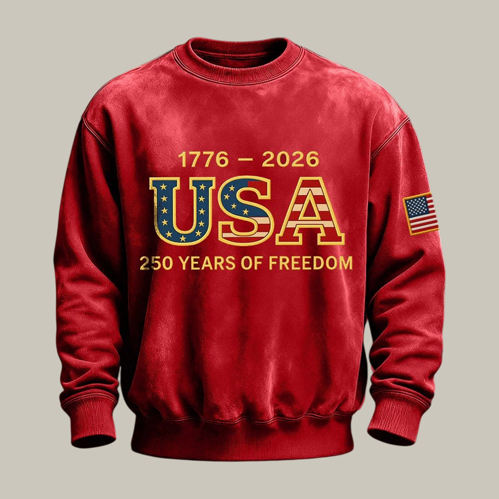 USA 250 Years Of Freedom 1776 2026 Sweatshirt July 4 Apparel Gift For Husband