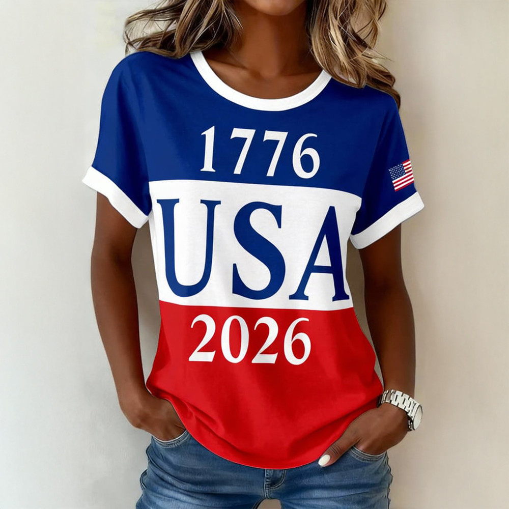 USA 250 Years Of freedom 1776 2026 T-Shirt 4th Of July Clothes Independence Day Merch