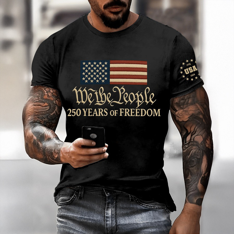 USA 250 Years Of Freedom 1776 2026 T-Shirt We The People Shirt Patriotic Presents