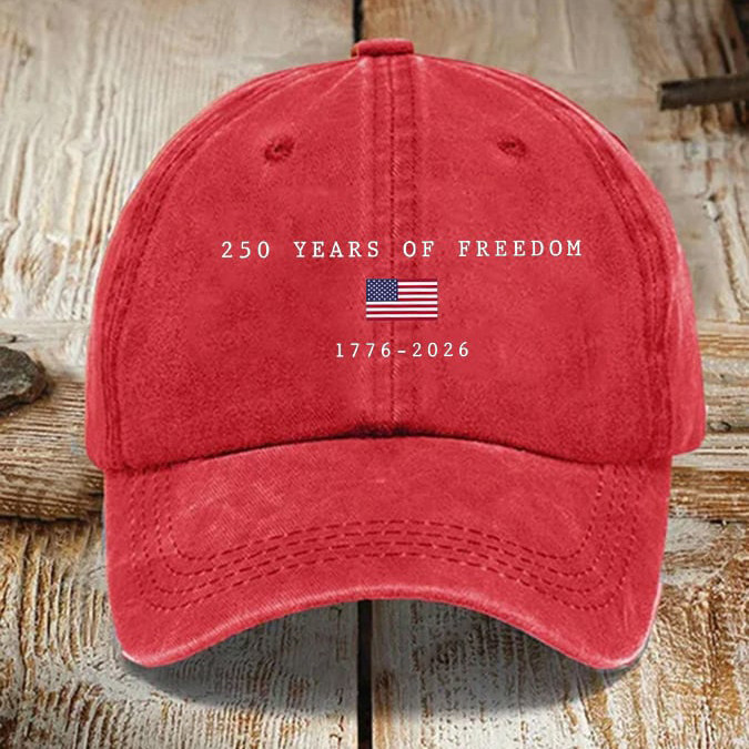 USA 250 Years Of Freedom Est 1776 Hat Independence Day Baseball Cap Gift Ideas