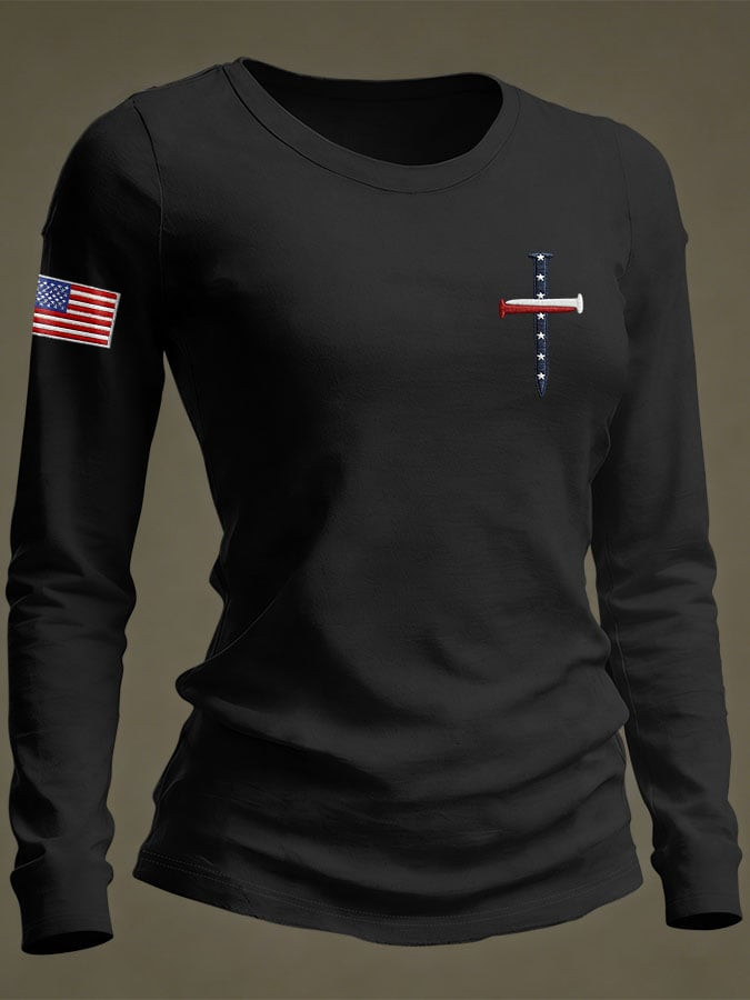 USA 250 Years Of Freedom Faith Long Sleeve Shirt Semiquincentennial Merch Patriotic Gifts
