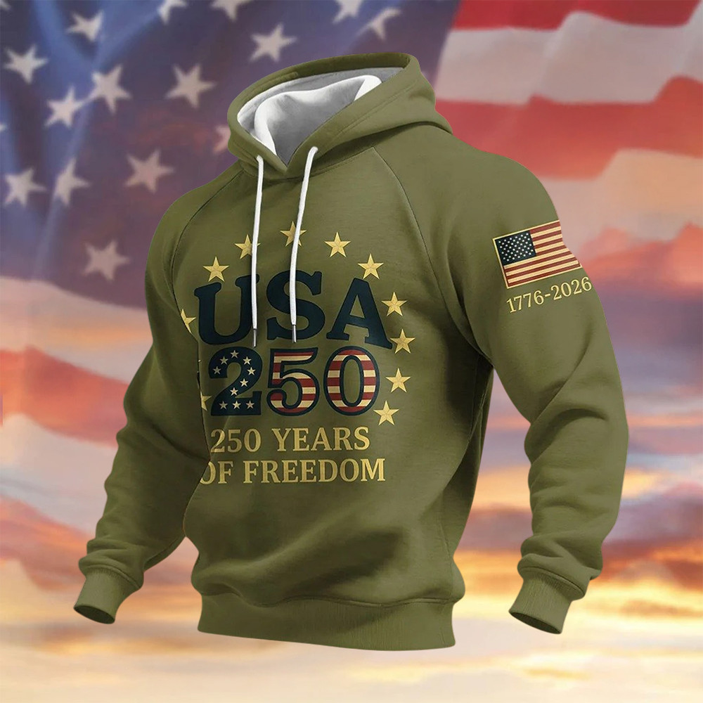 USA 250 Years Of Freedom Hoodie American 250 Years Birthday Merch 1776 2026 Gift