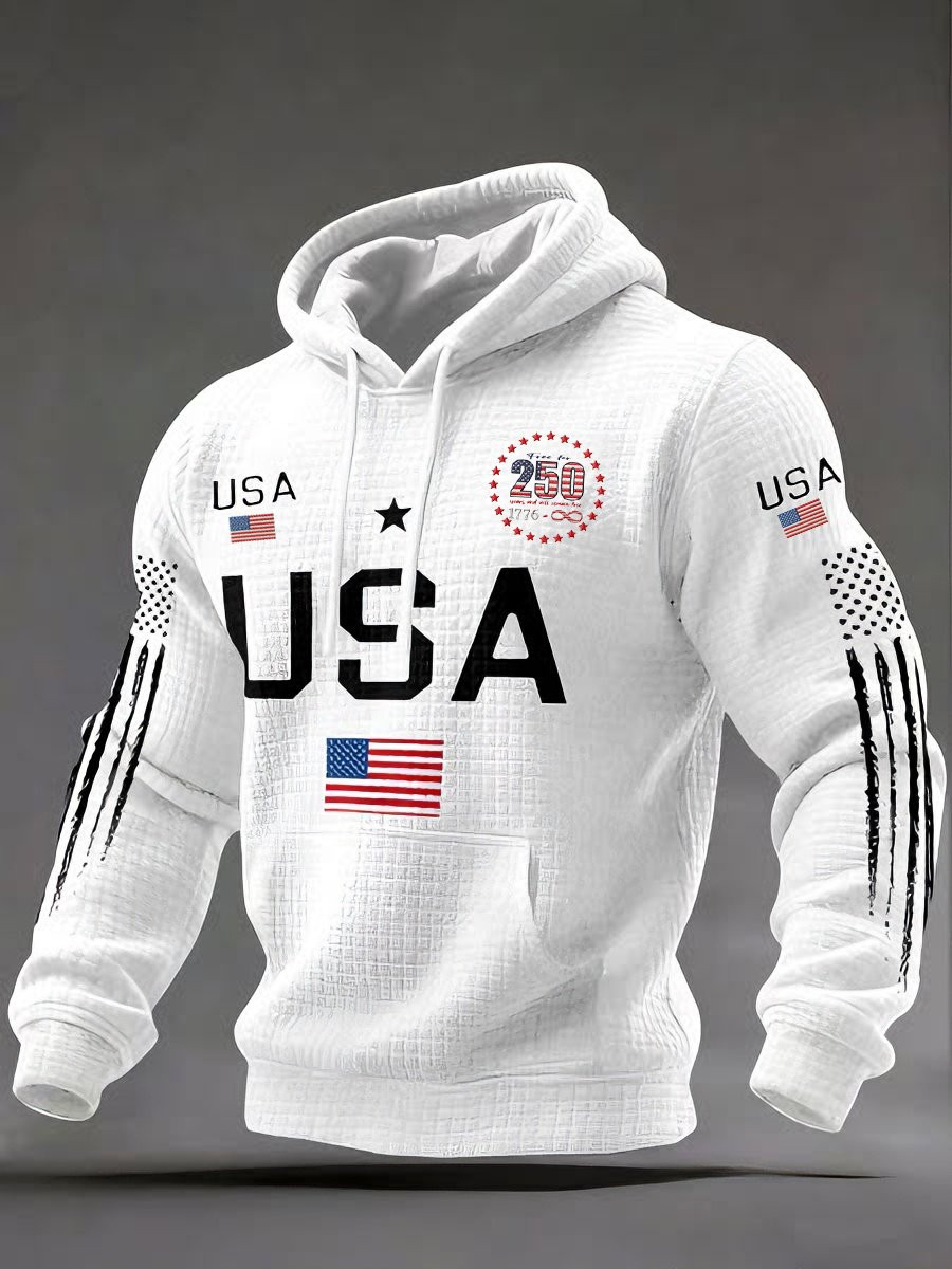 USA 250 Years Of Freedom Hoodie America's Birthday Merch Great Gifts For Father