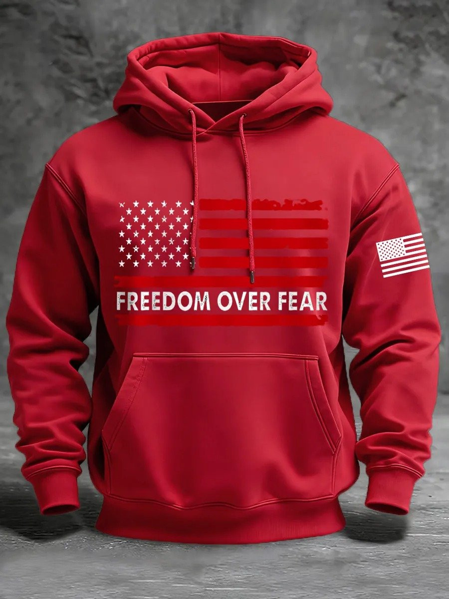 USA 250 Years Of Freedom Hoodie Freedom Over Fear Faith Hoodie Christian Themed Gifts
