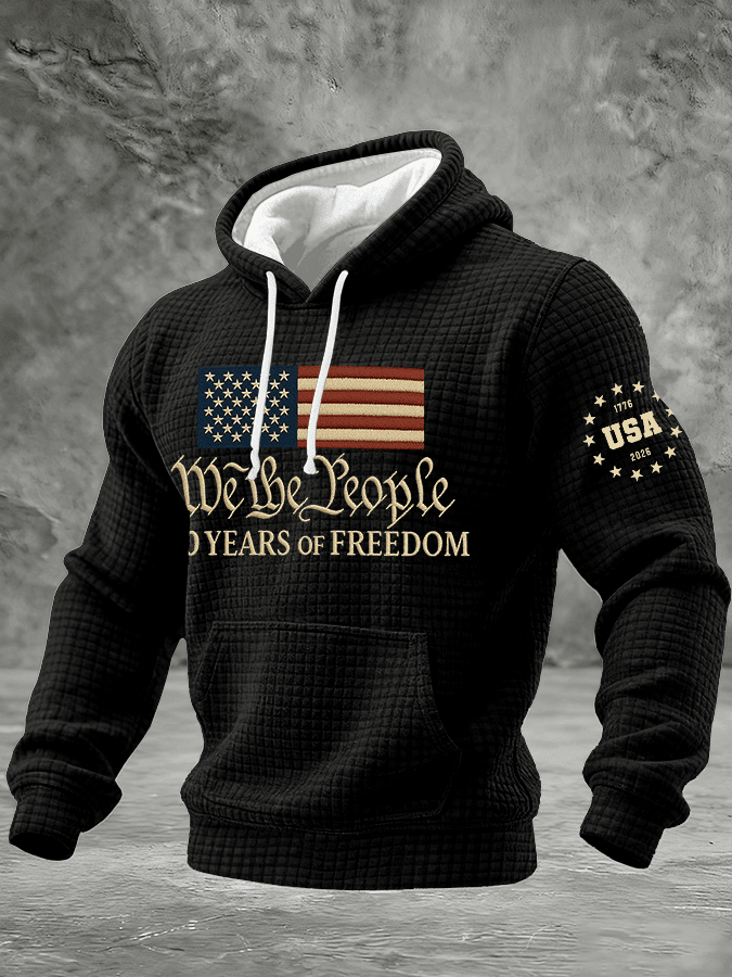 USA 250 Years Of Freedom Hoodie We The People Patriotic Men's Hoodies 4th Of July Gifts