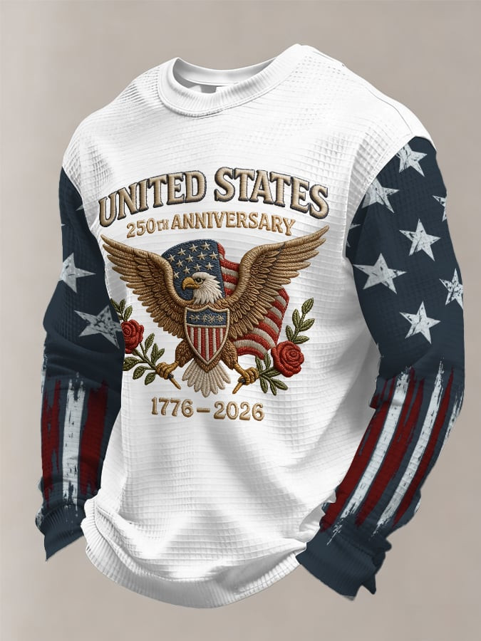 USA 250 Years Of Freedom Long Sleeve Shirt 1776 2026 Mens Patriotic Clothing