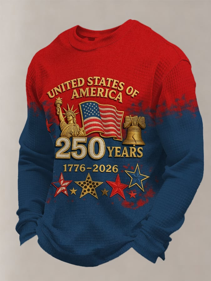 USA 250 Years Of Freedom Long Sleeve Shirt 1776 2026 Patriot Clothing Husband Gifts
