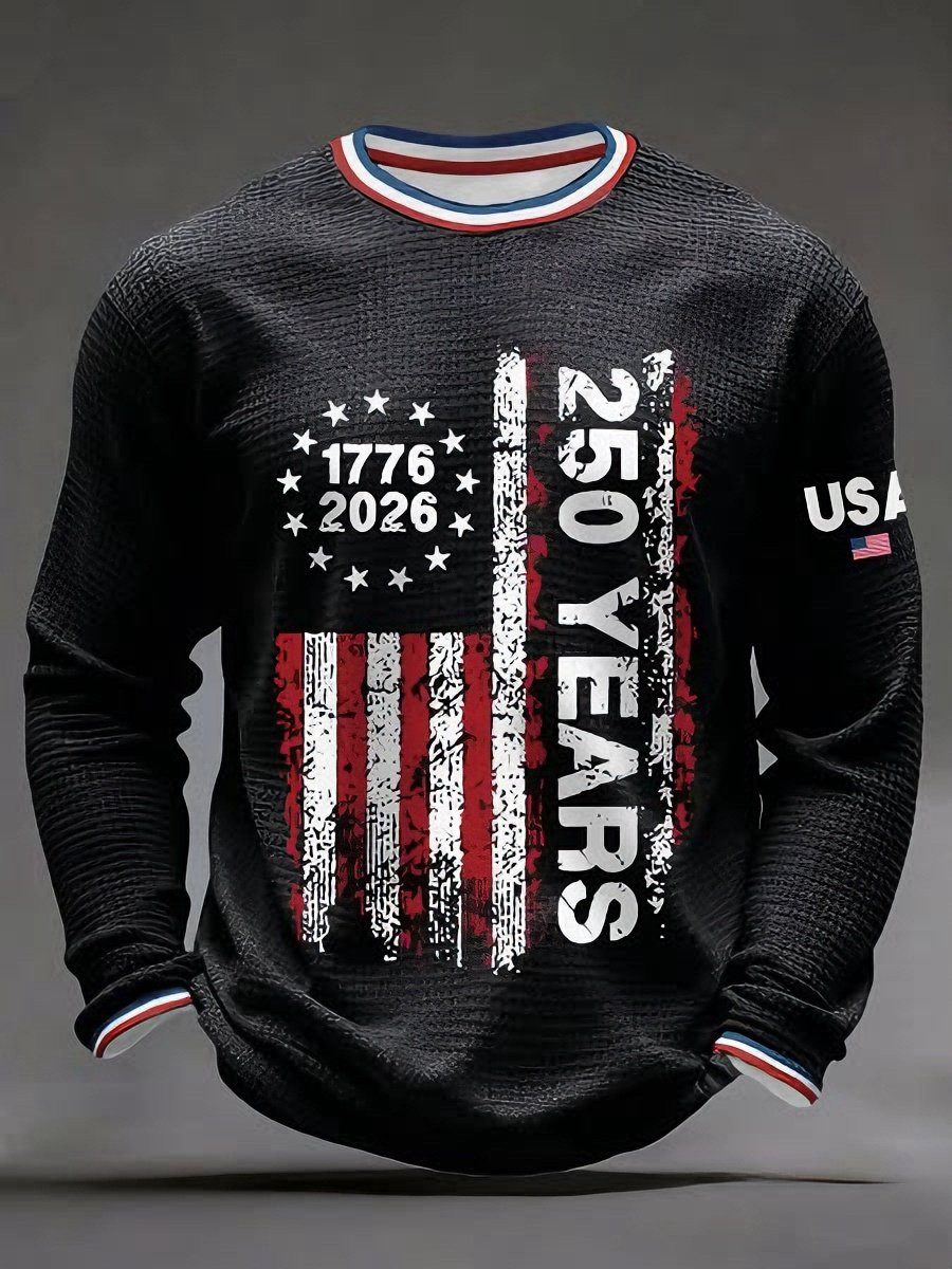 USA 250 Years Of Freedom Long Sleeve Shirt 1776 2026 Patriotic Merchandise