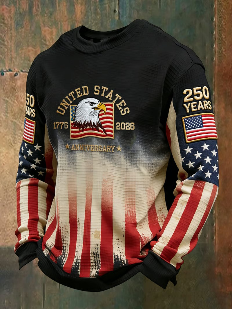 USA 250 Years Of Freedom Long Sleeve Shirt American Eagle Shirts For The Fourth Of July