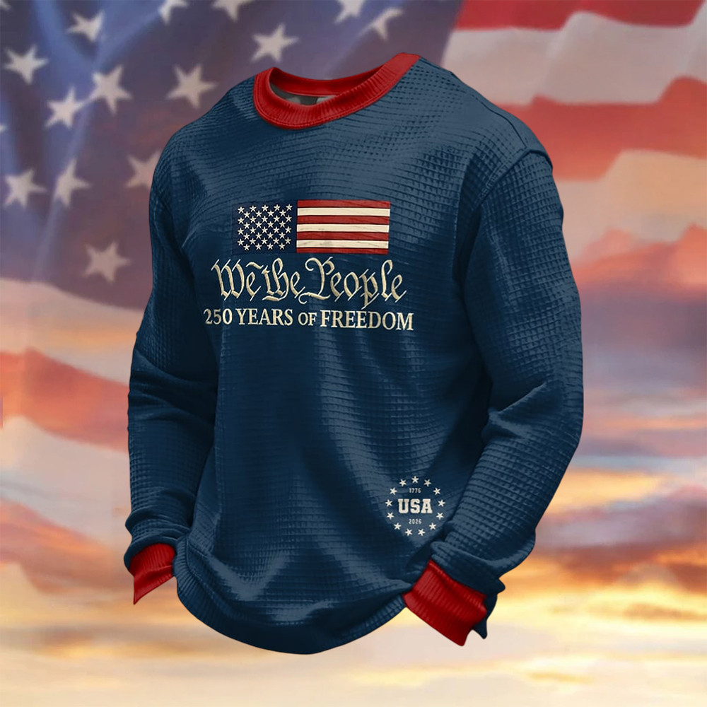 USA 250 Years Of Freedom Long Sleeve Shirt We The People American Flag Apparel 4Th Of July Gift
