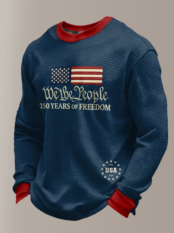 USA 250 Years Of Freedom Long Sleeve Shirt We The People Apparel Best Patriotic Gifts