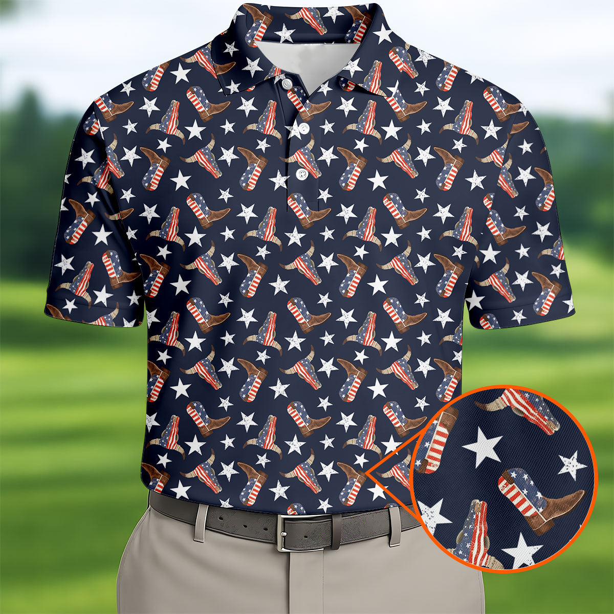 USA 250 Years Of Freedom Polo Shirt Cowboy Boots Stars Merchandise Great Gifts For Brothers
