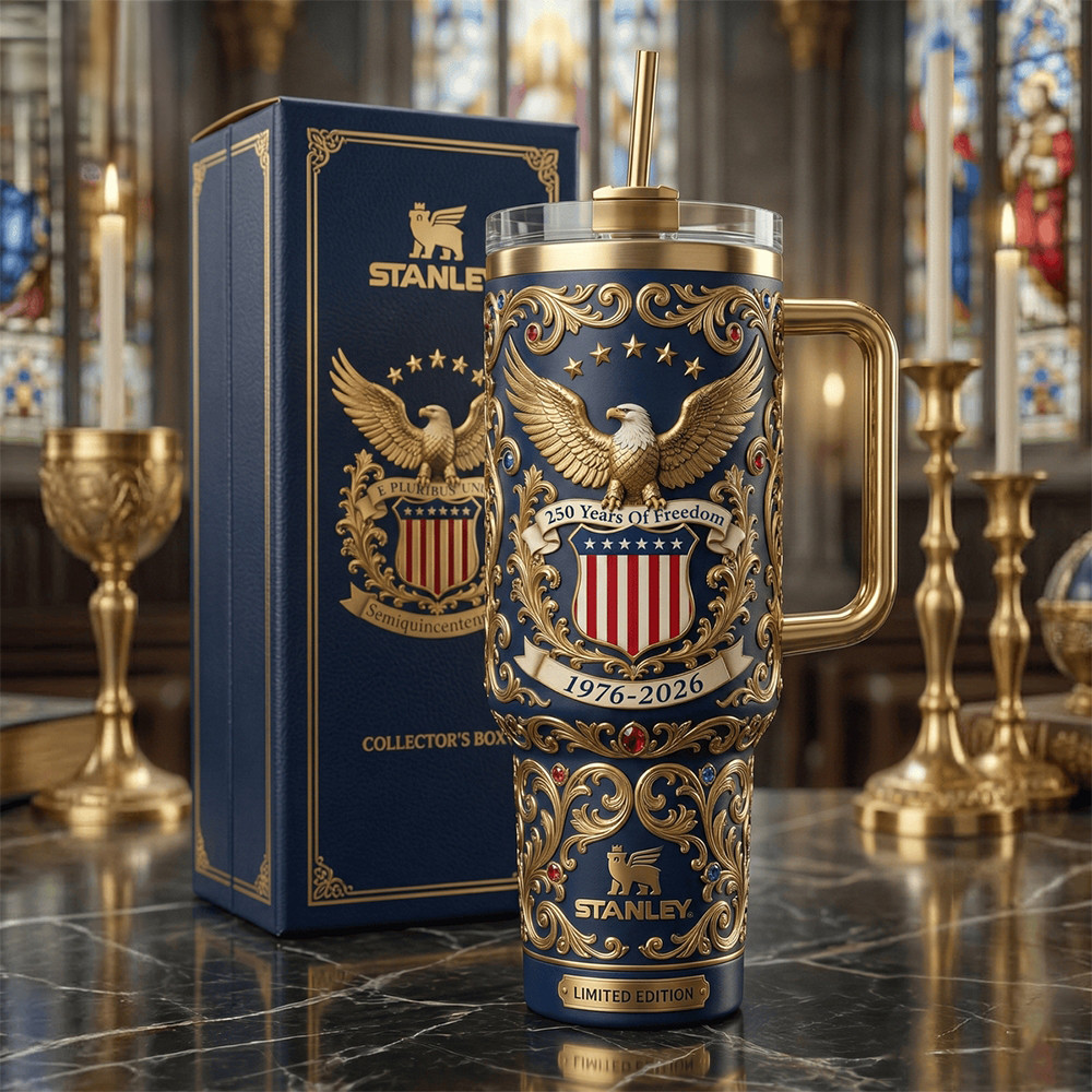 USA 250 Years Of Freedom Stanley Tumbler America's 250th Birthday Merch Patriotic Gift