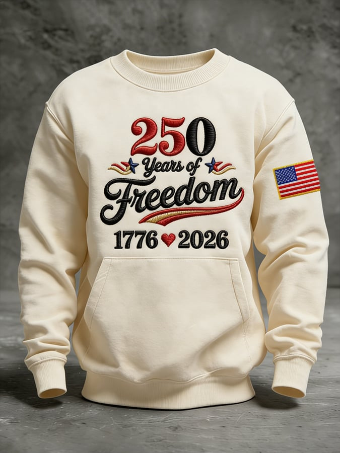 USA 250 Years Of Freedom Sweatshirt 1776 2026 American Patriot Apparel Gifts For Dad