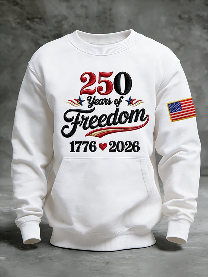 USA 250 Years Of Freedom Sweatshirt 1776 2026 Men's Patriotic ApparelGifts For Son USA 250 Years Of Freedom Sweatshirt 1776 2026 Men's Patriotic ApparelGifts For Son