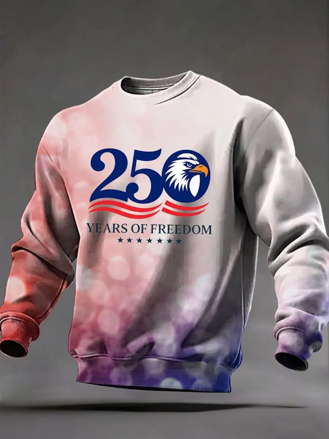 USA 250 Years Of Freedom Sweatshirt American Patriot Apparel Husband Gifts