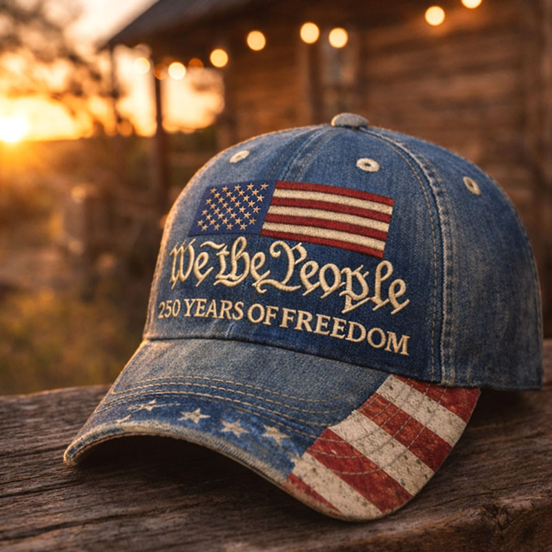 USA 250 Years Of Freedom Vintage Hat We The People Merch Patriotic Gift Ideas