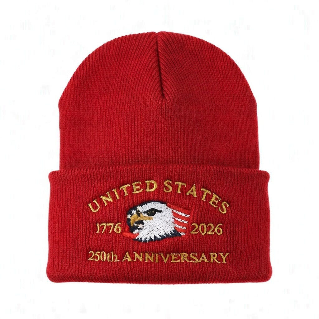 USA 250 Years Of Liberty Beanie Hat Bald Eagle Patriotic Eagle Merch Patriotic Gifts For Men