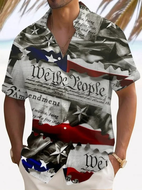 USA 250 Years Of Liberty Hawaiian Button Shirt We The People Clothing Gift Ideas