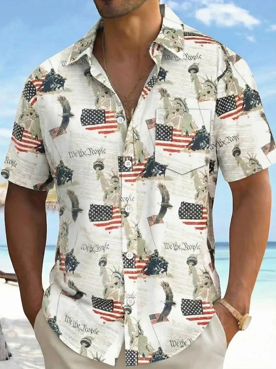 USA 250 Years Of Liberty Hawaiian Button Shirt We The People Clothing Independence Day Gift