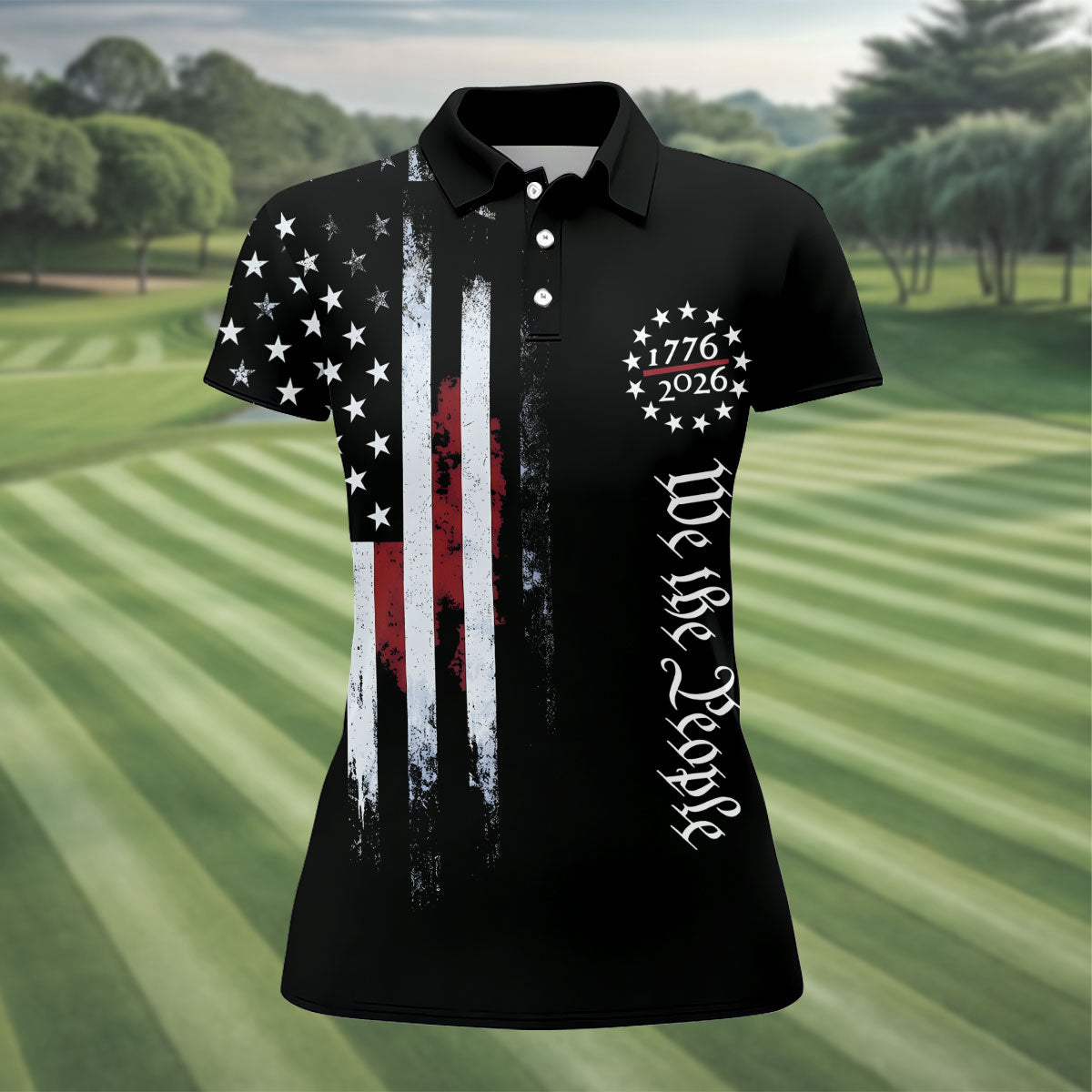 USA 250 Years Of Liberty Polo Shirt Women's Patriotic Apparel Gifts For Her