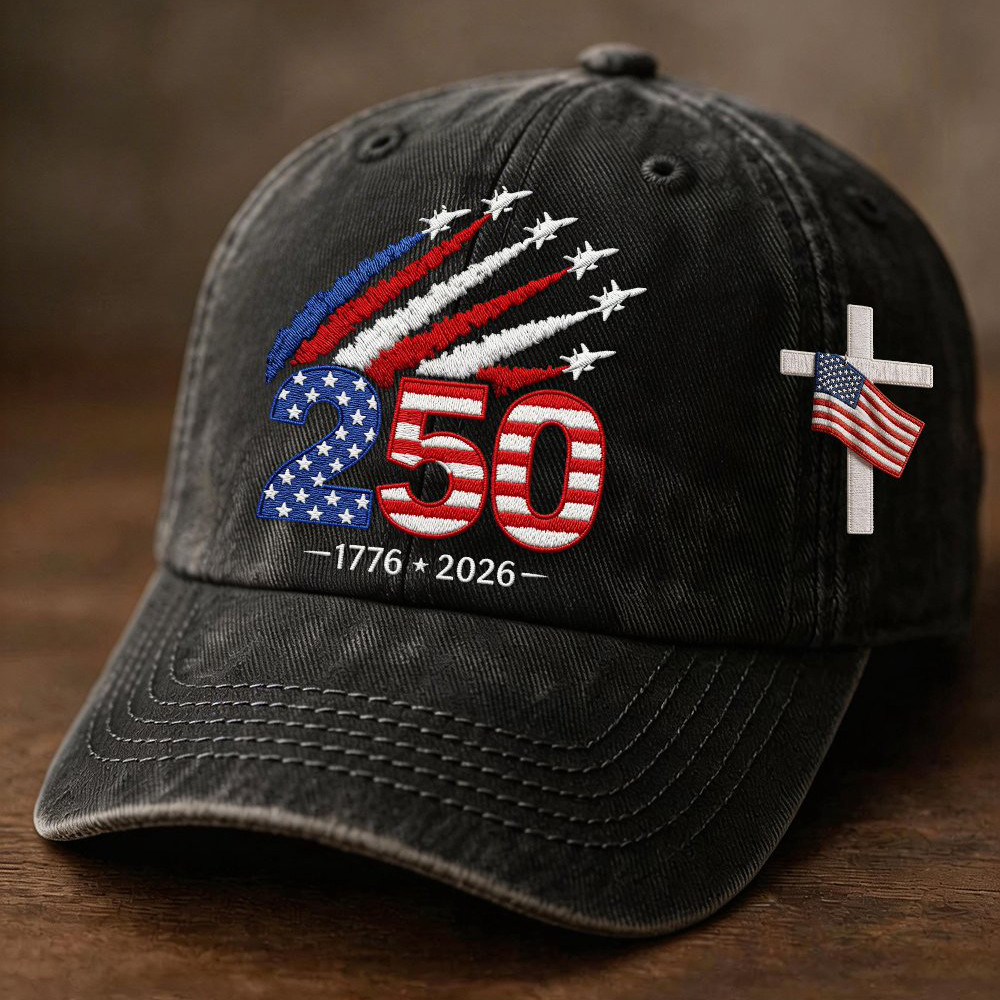 USA 250th Anniversary 1776 2026 Faith Hat Independence Day 2026 Baseball Cap