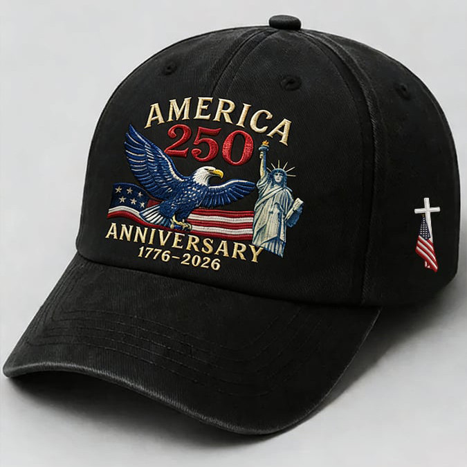 USA 250th Anniversary 1776 2026 Faith Hat Patriotic Baseball Cap Independence Day Gift