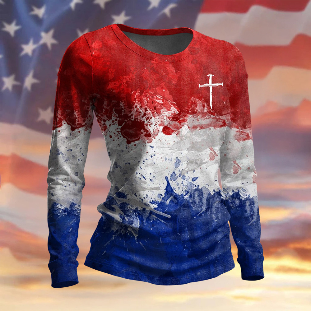 USA 250Th Anniversary 1776 2026 Faith Long Sleeve Shirt Independence Day 2026 Clothing Line