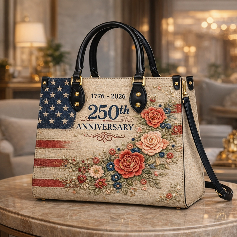 USA 250Th Anniversary 1776 2026 Floral Handbag July 4th Handbag Mother Gift Ideas