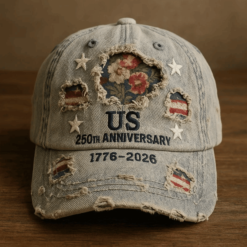 USA 250th Anniversary 1776 2026 Floral Hat Semiquincentennial Cap Good Gift Ideas
