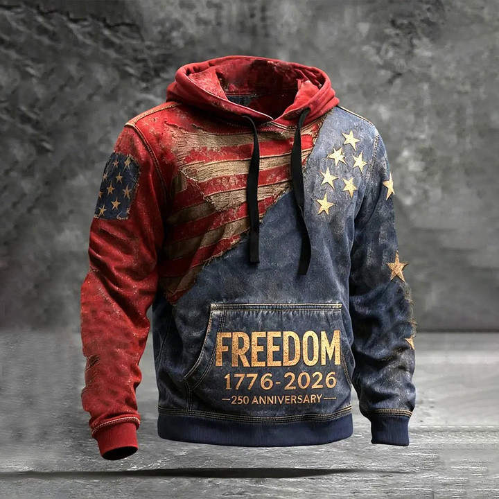 USA 250Th Anniversary 1776 2026 Freedom Hoodie Patriotic Apparel July 4th Present