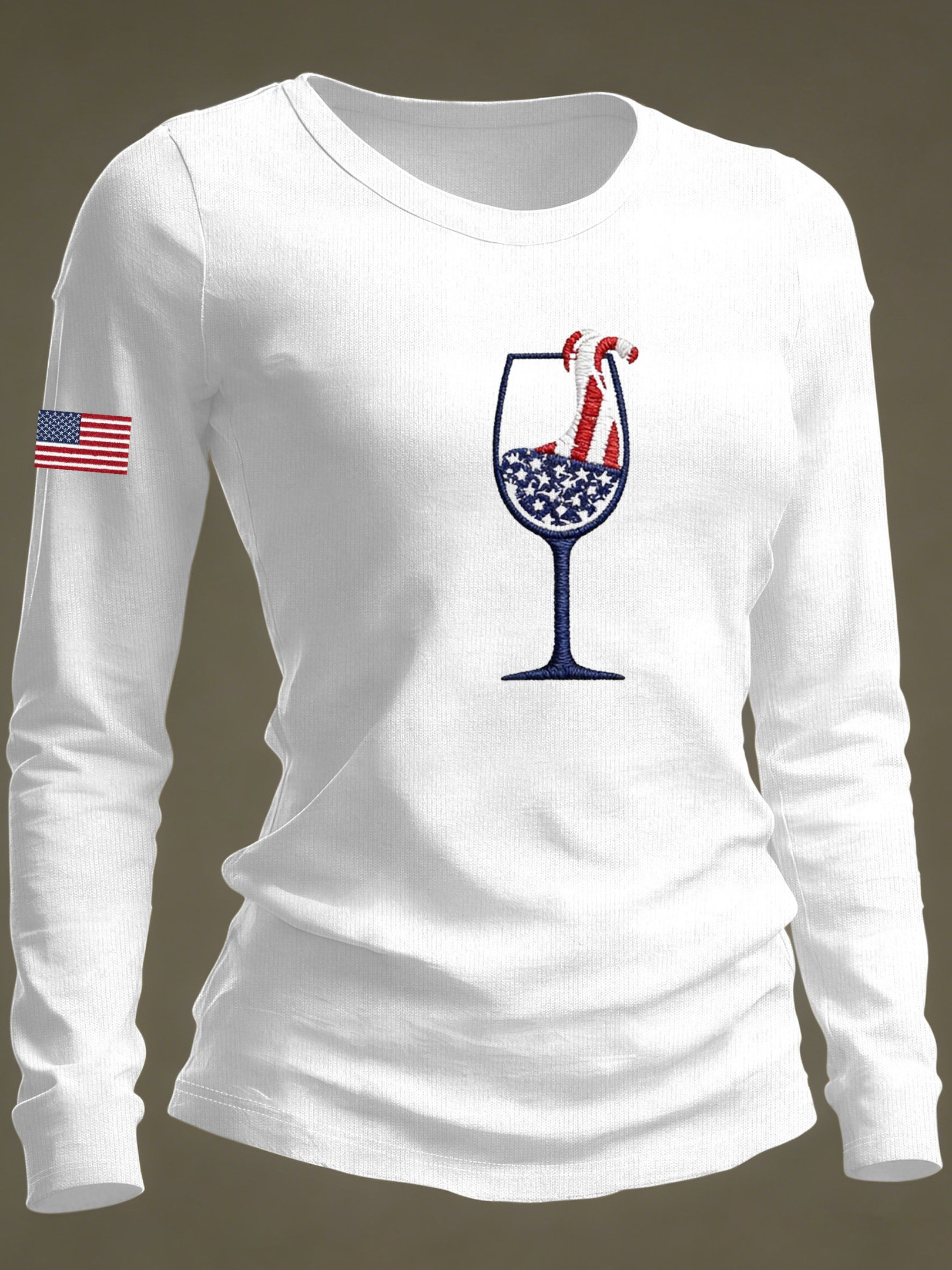 USA 250Th Anniversary 1776 2026 Glass Art Long Sleeve Shirt Independence Day Apparel