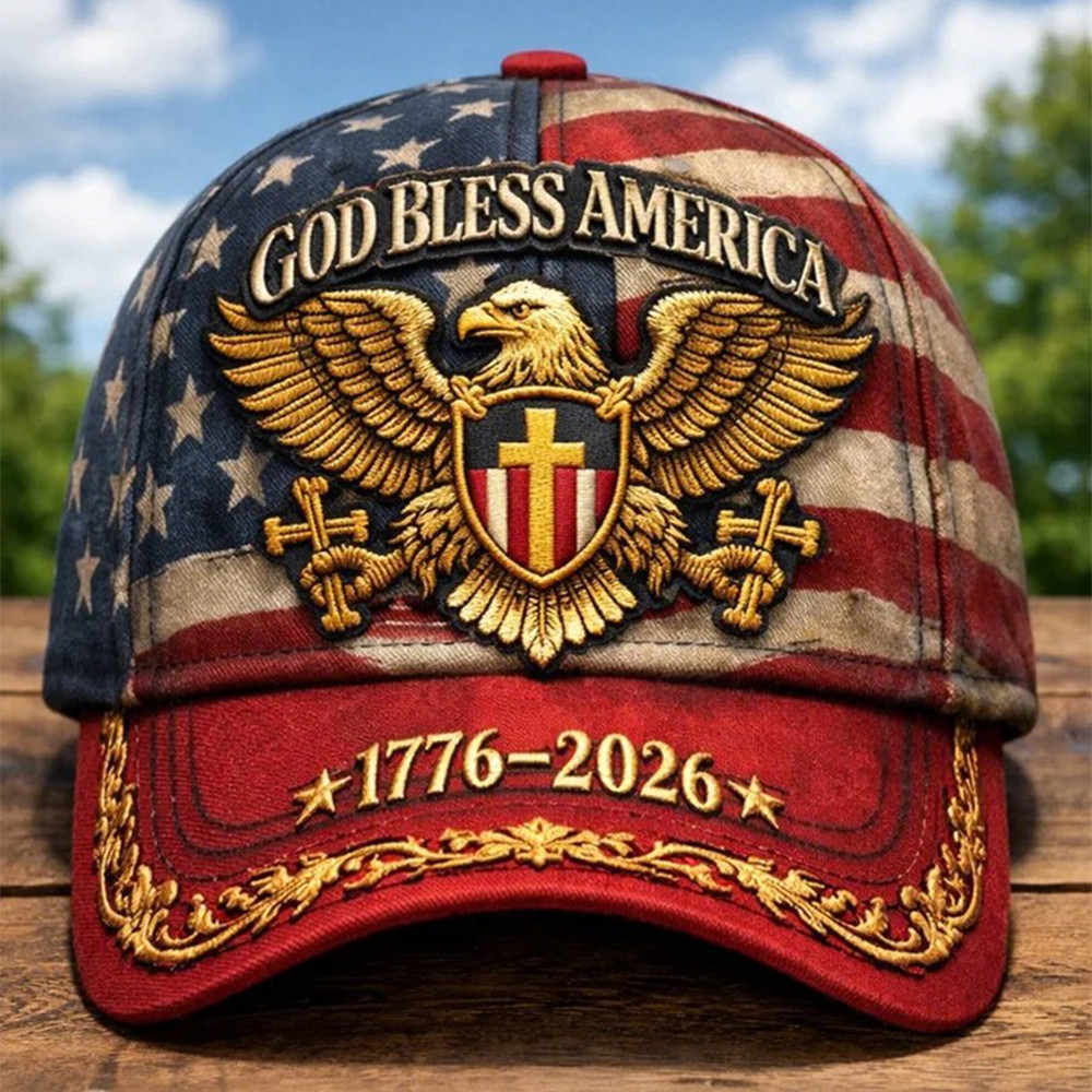 USA 250Th Anniversary 1776 2026 God Bless America Hat 4Th Of July Cap Gift Ideas